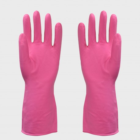Gant ménage-vaisselle,Gants de poulet rose NitCarter pour femme,sans  latex,gants développe rose,travail de la - Pink-100 pcs-XS